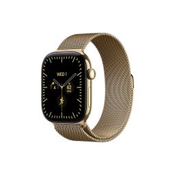 Apple Watch S12 Cellular 42mm Radiant Gold Titanium Case with Radiant Gold Milanese Loop