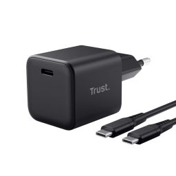Trust Maxo Ultra-small 65W USB-C GaN Charger 2m cable Black