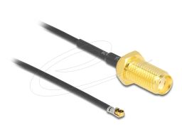 DeLock Antenna Cable SMA jack bulkhead to I-PEX Inc MHF 4L LK plug 1.37 20cm Black