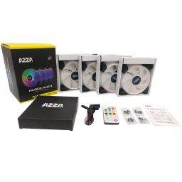 AZZA Hurricane II Digital RGB Fan 4x120mm + RF Remote control