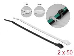 DeLock Cable tie with flat head L 205 x W 2.5mm 100 pieces