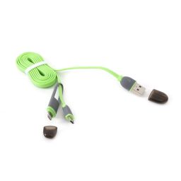 Platinet USB-A to microUSB/Lightning 2in1 Cable Green