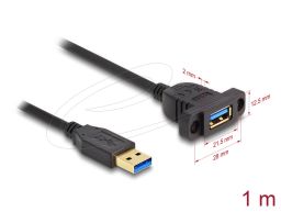 DeLock SuperSpeed USB-A 3.2 cable 1m Black