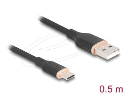 DeLock USB 2.0 kábel USB-A to USB-C 0,5m Black
