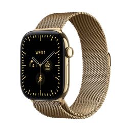Apple Watch S12 Cellular 46mm Radiant Gold Titanium Case with Radiant Gold Milanese Loop - S/M