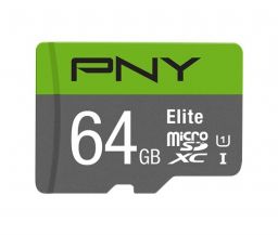 PNY Elite microSDHC 64GB Class 10 UHS-I 85MB/s + SD adapter