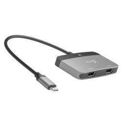 j5create JCA465 8K USB-C to Dual HDMI Display Adapter Space Gray/Black