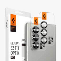 Spigen Glass tR EZ Fit Optik Pro HD 2 Pack for Samsung Galaxy Z Fold7 Black