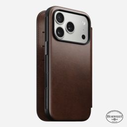 Nomad Modern Leather (Horween) Folio for iPhone 17 Pro Rustic Brown