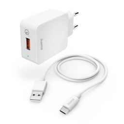 Hama Fast Charger with USB-C Charging Cable 19,5W 1,5m White
