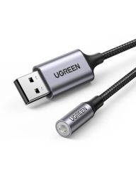 UGREEN CM477 USB-A - 3.5mm mini jack audio adapter Grey