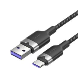 Vention USB 2.0 A Male to C Male 6A Aluminum Alloy Type cable 2m Black