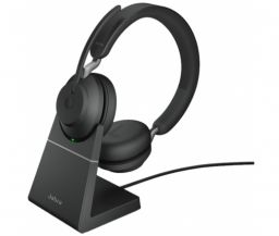JABRA Evolve2 65 USB-A UC Stereo Black + töltőállvány
