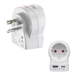 Hama USA - EU 30W átalakító utazó adapter White