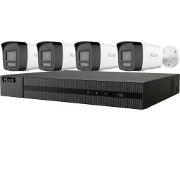 HiLook DS-J142I(STD)/IK28P-460B IP kamera szett, 4x6MP csőkamerával, beépített 2TB HDD-vel