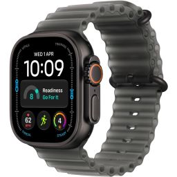 Apple Watch Ultra 4 Cellular 49mm Black Titanium Case with Translucent Black Ocean Band