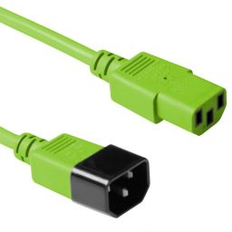 ACT Powercord C13 - C14 1,2m Green