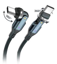 Mobile Origin 240W Rotating Cable 540° USB-C to USB-C 1m Black
