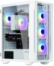 Zalman i3 NEO TG White táp nélküli ablakos ház fehér