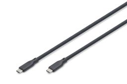 Digitus USB Silicone connection USB-C - USB-C cable 1m Black