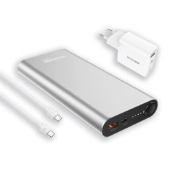 Realpower PB-20000PD Pro Set 20000mAh PowerBank Silver