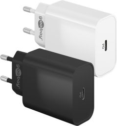 USB hálózati gyorstöltő 1x QC 3.0 + 1x USB 2.0 (45W) fekete GOOBAY (61755)