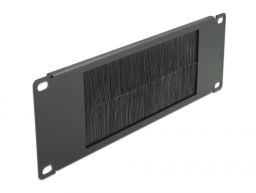 DeLock 10″ Cable Management Brush Strip 2U Black