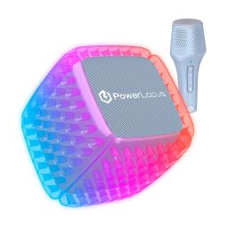 PowerLocus Aero Bluetooth Karaoke Speaker Blue/Purple