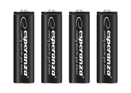 Esperanza 2600mAh AA Ni-MH akkumulátor 4db/csomag Black