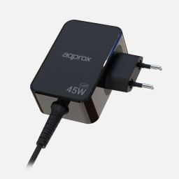 Approx Universal GaN USB-C 45W charger Black