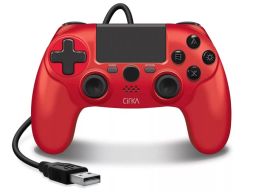 Cirka NuForce PS4/PC/Mac piros vezetékes kontroller
