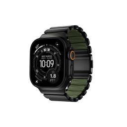 Nomad Stratos Band FKM AW 45/46/49mm Black Titanium Forest Green