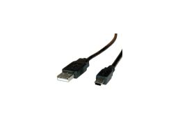 Kábel USB Összekötő Value USB 2.0 A (Male) - mini B (Male) 1.8m Fehér
