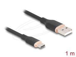 DeLock USB 2.0 kábel USB-A to USB-C 1m Black