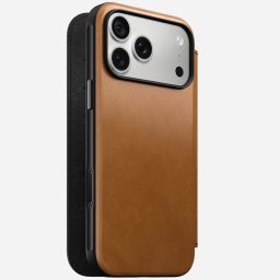 Nomad Modern Leather Folio for iPhone 18 Pro/17 Pro English Tan