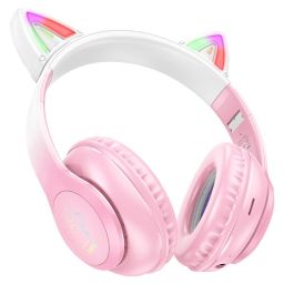 Hoco W42 Cat Wireless Bluetooth Headset Pink