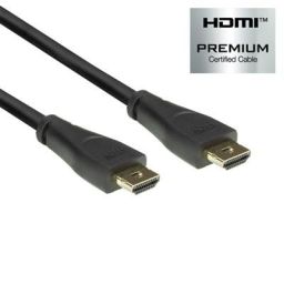 ACT HDMI Premium Certified Locking v2.0 HDMI-A male - HDMI-A male cable 0,9m Black