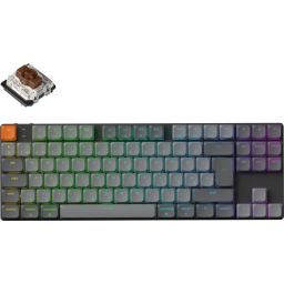 Keychron K1 Max Bluetooth / vezeték nélküli magyar Gateron low-profile Brown mechanikus billentyűzet fekete