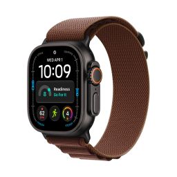 Apple Watch Ultra 4 Cellular 49mm Black Titanium Case with Burgundy Alpine Loop - M