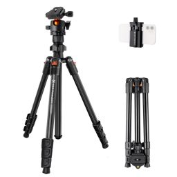 K&F Concept Lightweight Vlog Travel Tripod Compact Flexible & Portable 17.6lbs/8kg