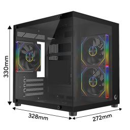 Rampage Lumid Tempered Glass Black