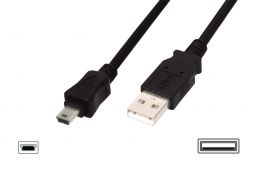 Assmann USB 2.0 connection cable, type  A - mini B 5pin