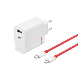 Oneplus USB/Type-C GaN PD 80W hálózati töltő + Type-C kábel White