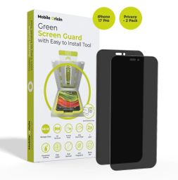 Mobile Origin Screen Guard Privacy with easy applicator for iPhone 17 Pro 2 Pack