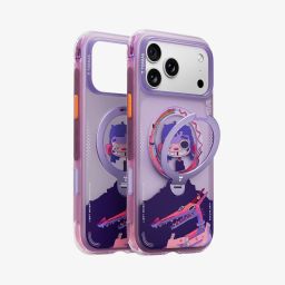 Torras Ostand Q3 Air Gawx Limited case for iPhone 17 Pro Max Neon Night Muse