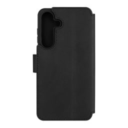 FIXED ProFit oldalra nyíló telefontok kézzel varrott valódi bőr, Samsung Galaxy S25+ készülékhez, fekete