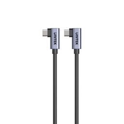 Unitek PD 100W USB-C Cable Dual 90 Degree 1m Black