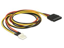 DeLock Power Cable SATA 15 pin male > 4 pin floppy male 60cm