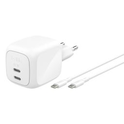 Belkin 2-Port USB-C GaN Charger (67W) with USB-C Cable White