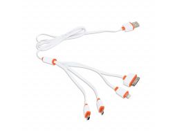 Omega 4-in-1 Universal Charging Cable White